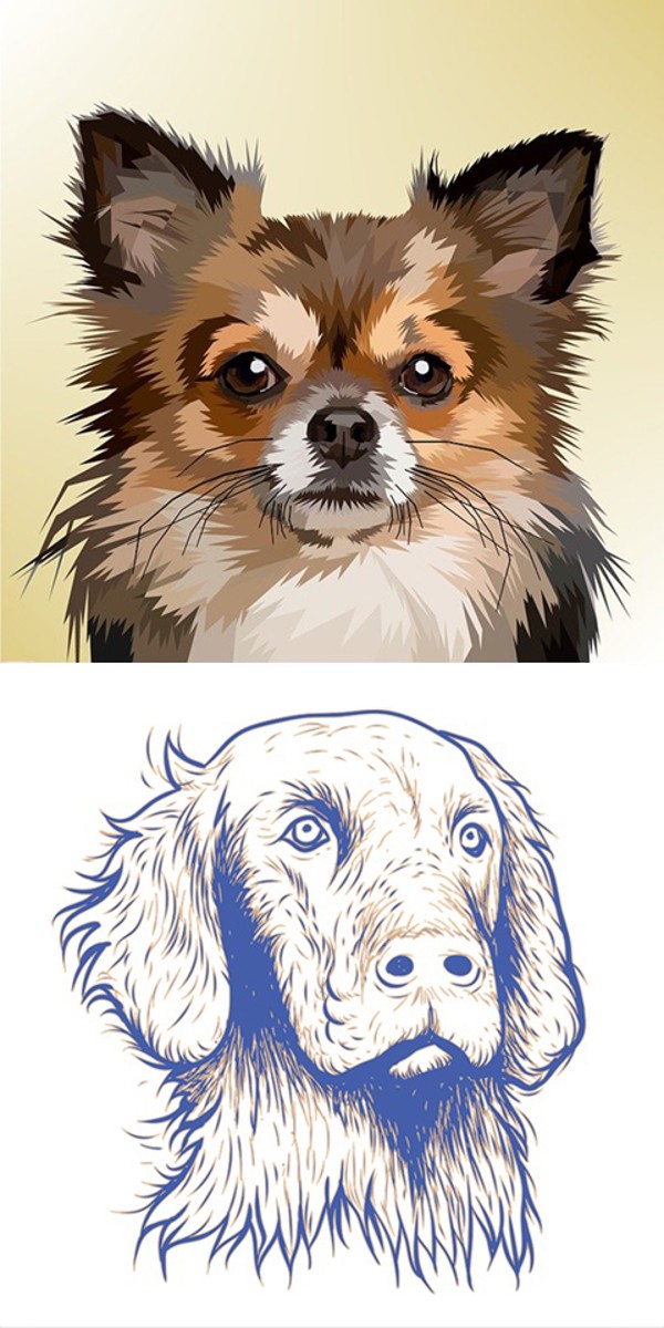 Diamond Paint 22x22 cm - honden