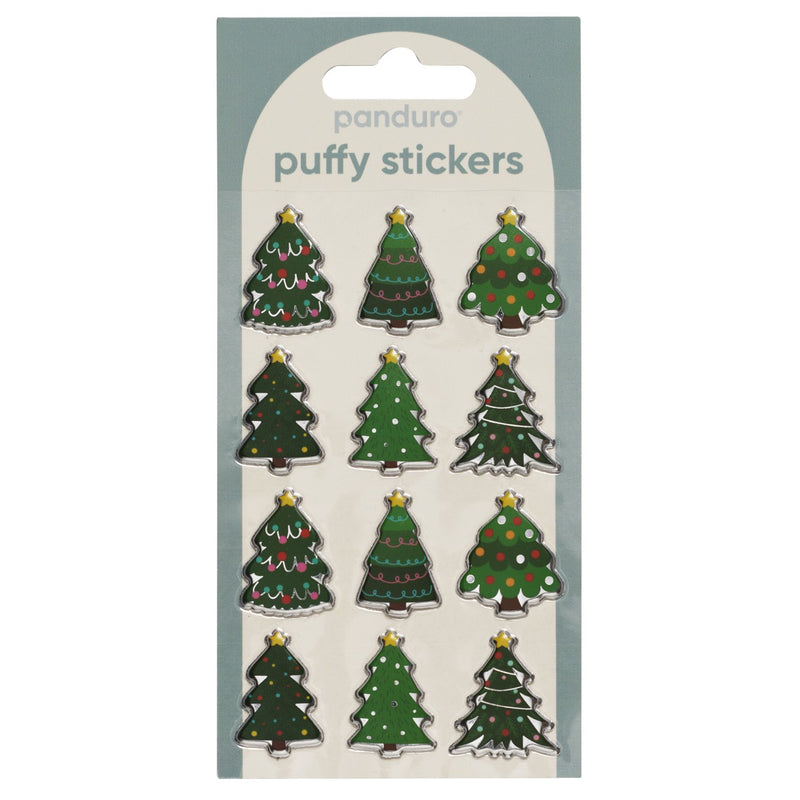 Puffy stickers - 12 stuks - trees