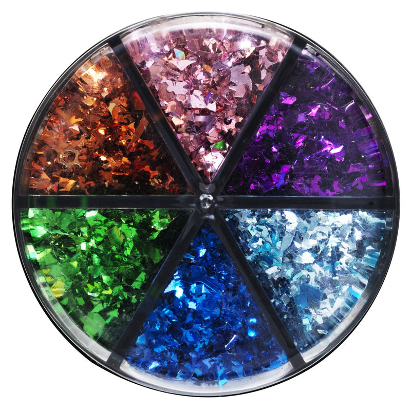 Glittervlokken - 6 kleuren