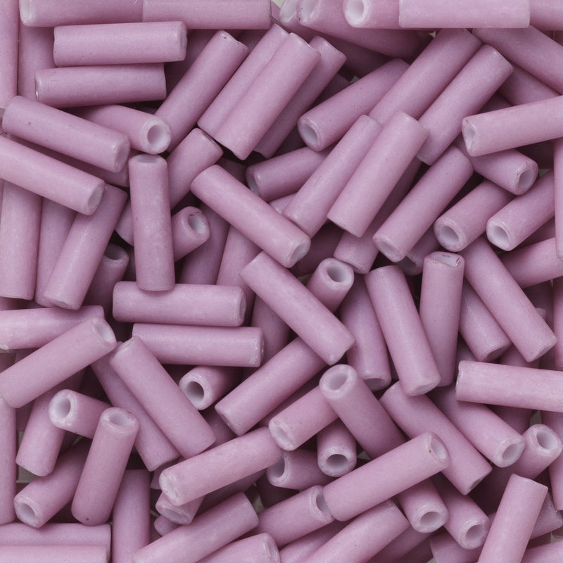 TOHO Bugle kralen - 6 mm - #765 oudroze mat