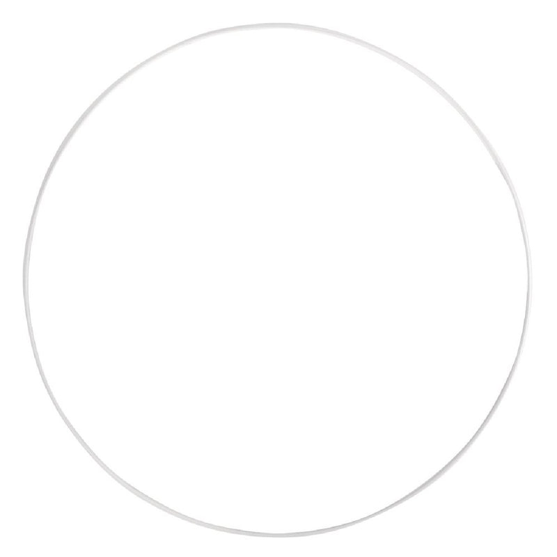 Metalen ring - 60 cm - wit