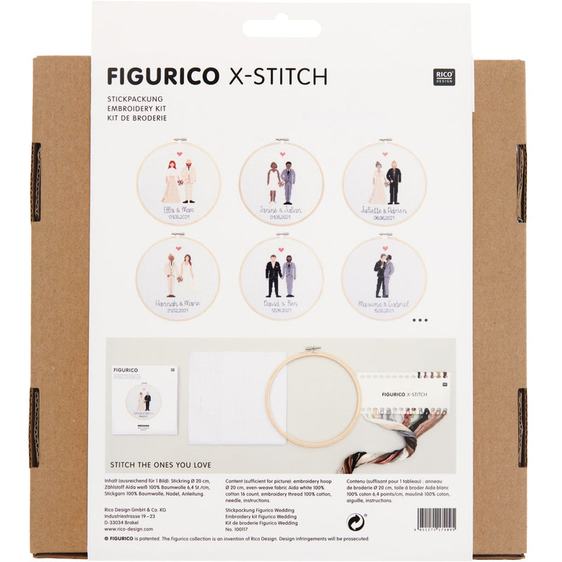 Borduurpakket - 20 cm - wedding