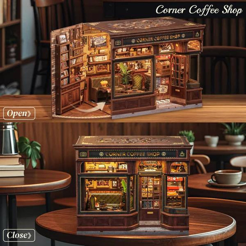 Cutebee miniatuur DIY kit - Corner coffee shop