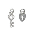 Charm Series hangers - sleutel/slot zilverkleurig
