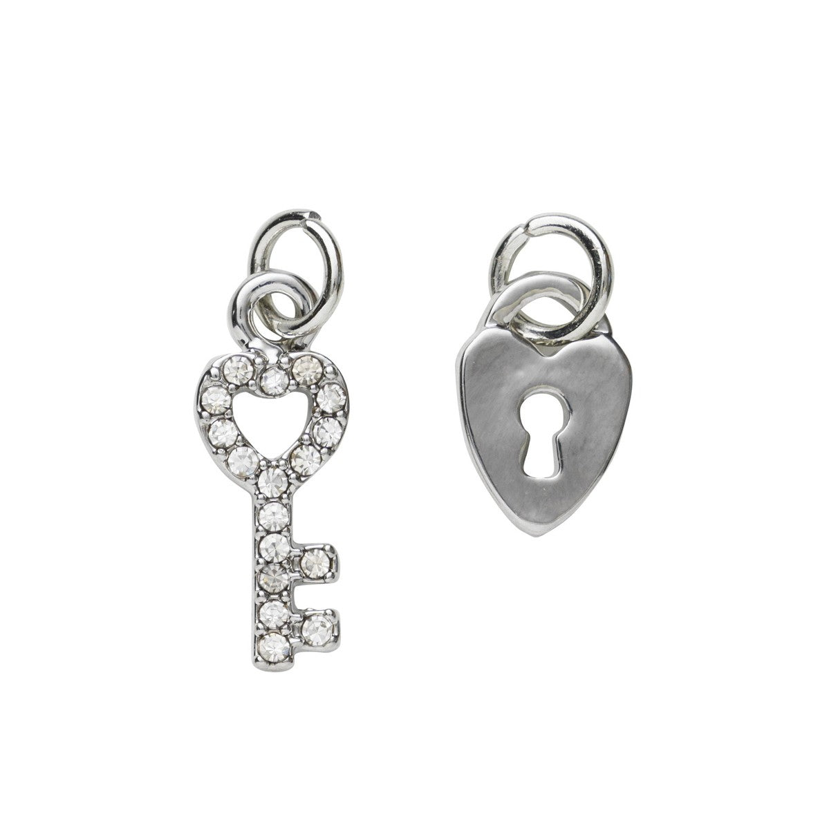 Charm Series hangers - sleutel/slot zilverkleurig