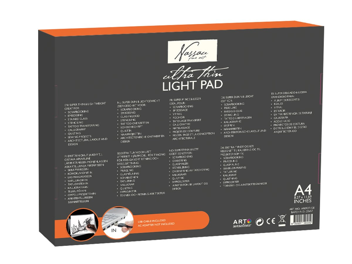 Lichtpad LED Ultra Thin met 3 standen - A4
