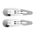 haarspeld ovaal 8 cm - 2 stuks zilverkleurig