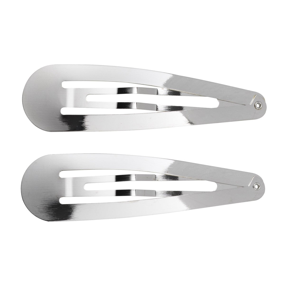 haarspeld ovaal 8 cm - 2 stuks zilverkleurig