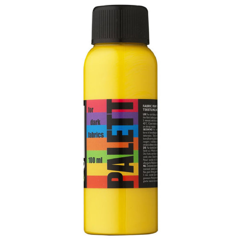 Palett textielverf - donkere stoffen - 100 ml - geel