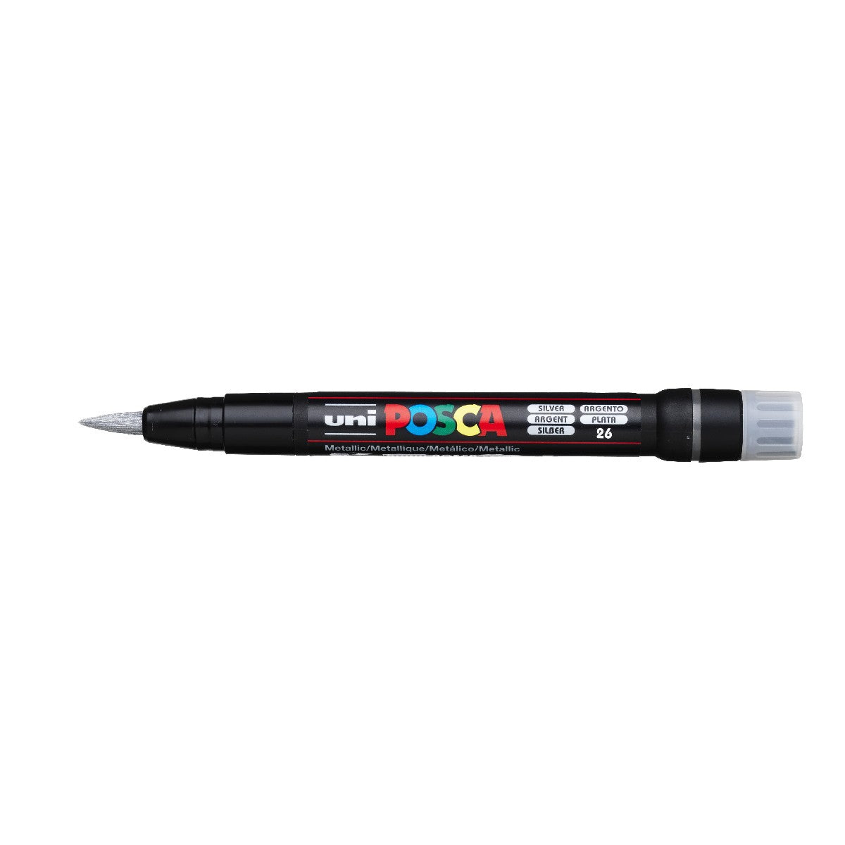 POSCA acrylmarker - brushpunt PCF-350 - 1-10 mm - zilver