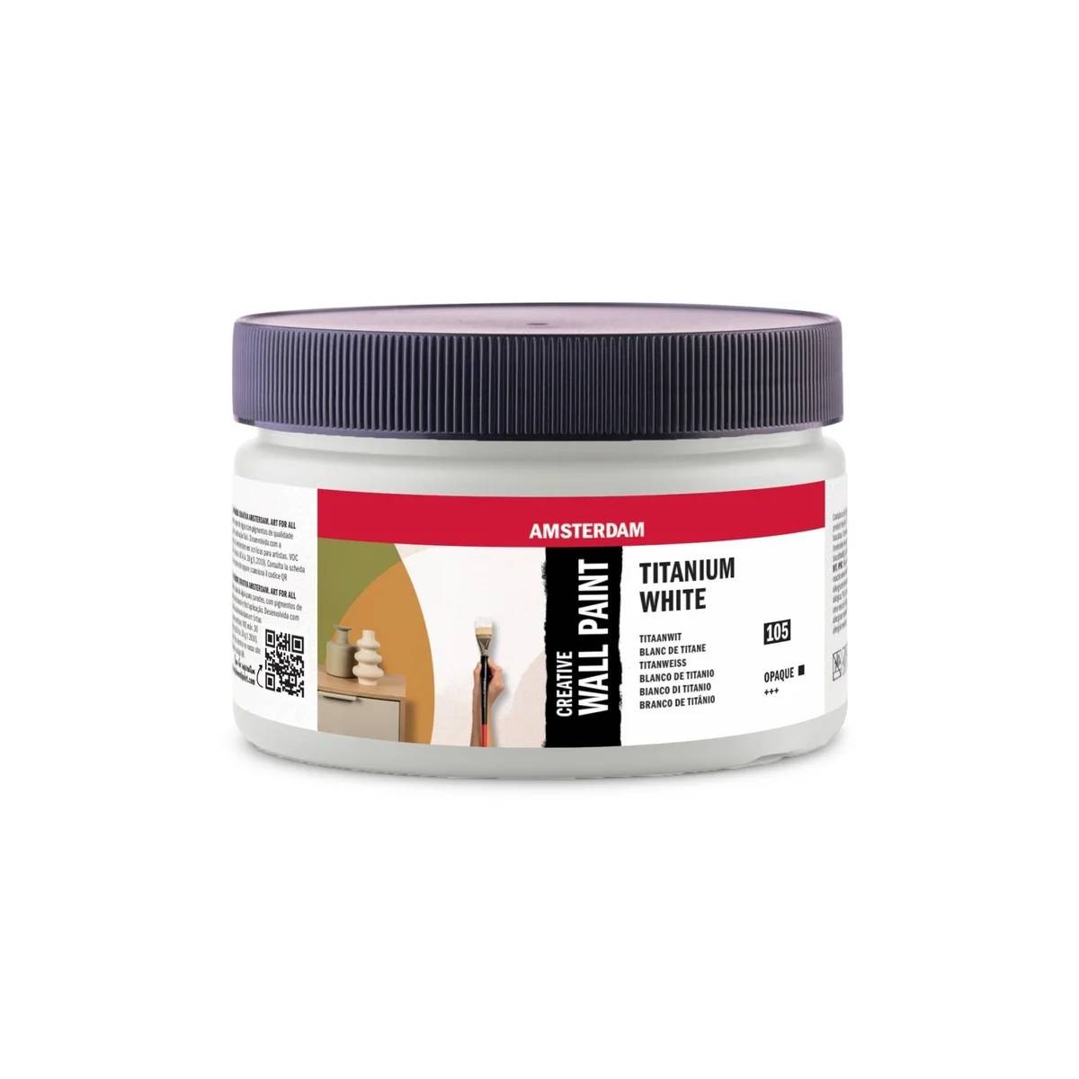 Amsterdam Creative Wall Paint - 250 ml - 105 titanium white