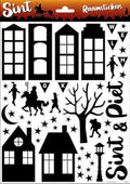 Sinterklaas raamstickers A4