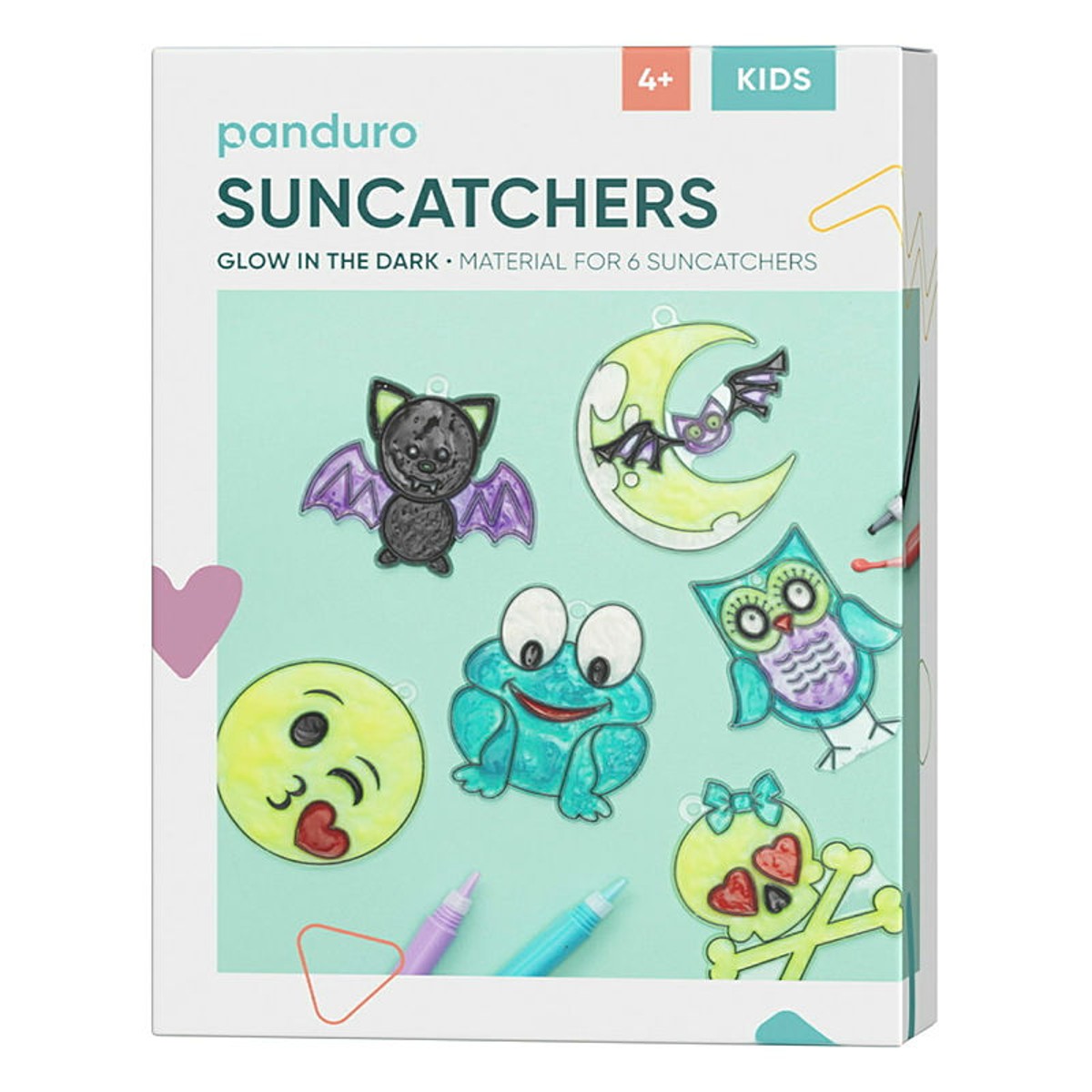 Panduro Junior DIY kit - glow in the dark suncatchers