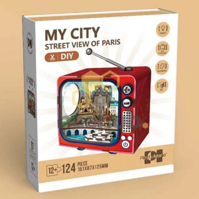 My City Urban Television - houten 3D puzzel - street view of Paris