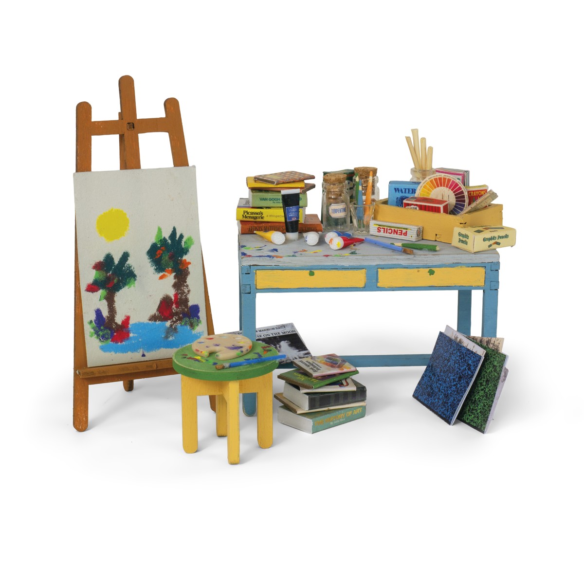 Het Muizenhuis - scene kit - kunstenaar aan het werk