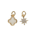 Charm Series hangers - bloem/ster goudkleurig
