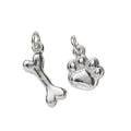 Charm Series hangers - bot/pootafdruk zilverkleurig