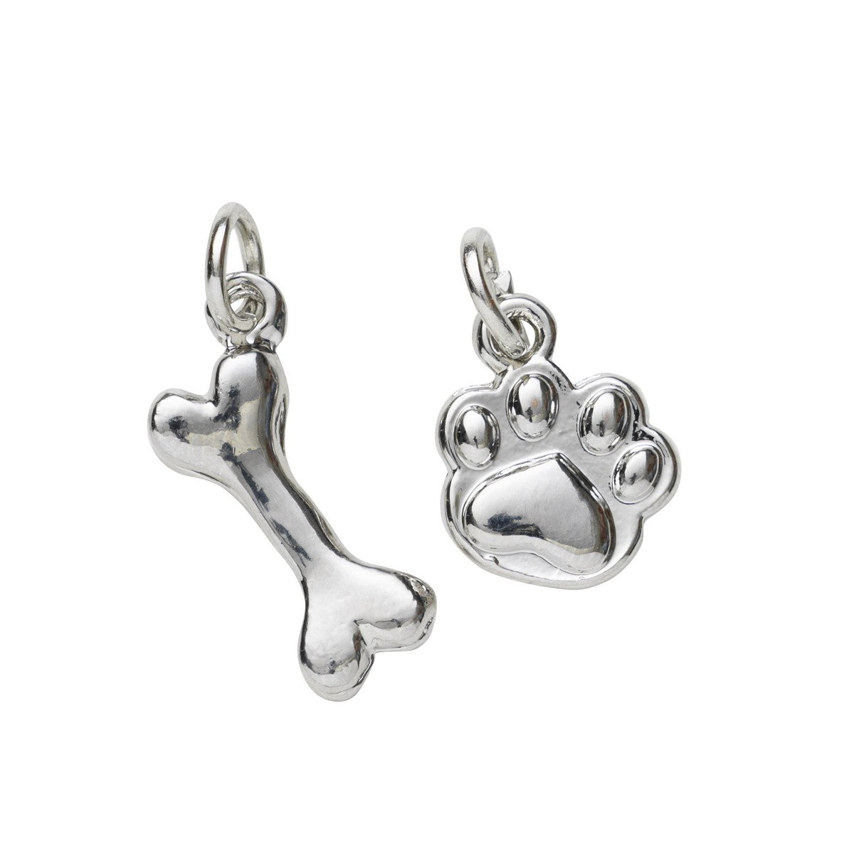 Charm Series hangers - bot/pootafdruk zilverkleurig