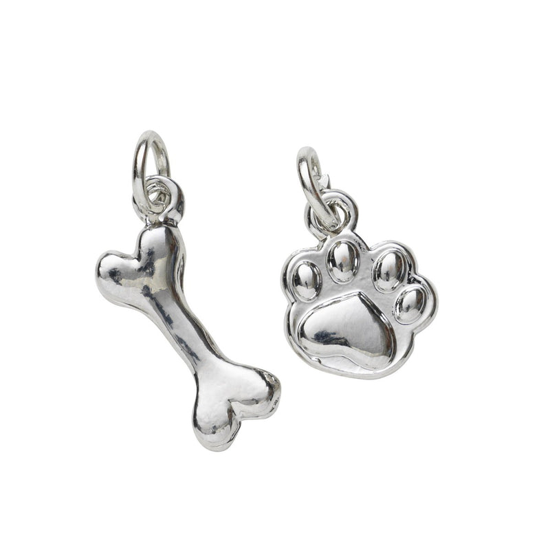 Charm Series hangers - bot/pootafdruk zilverkleurig