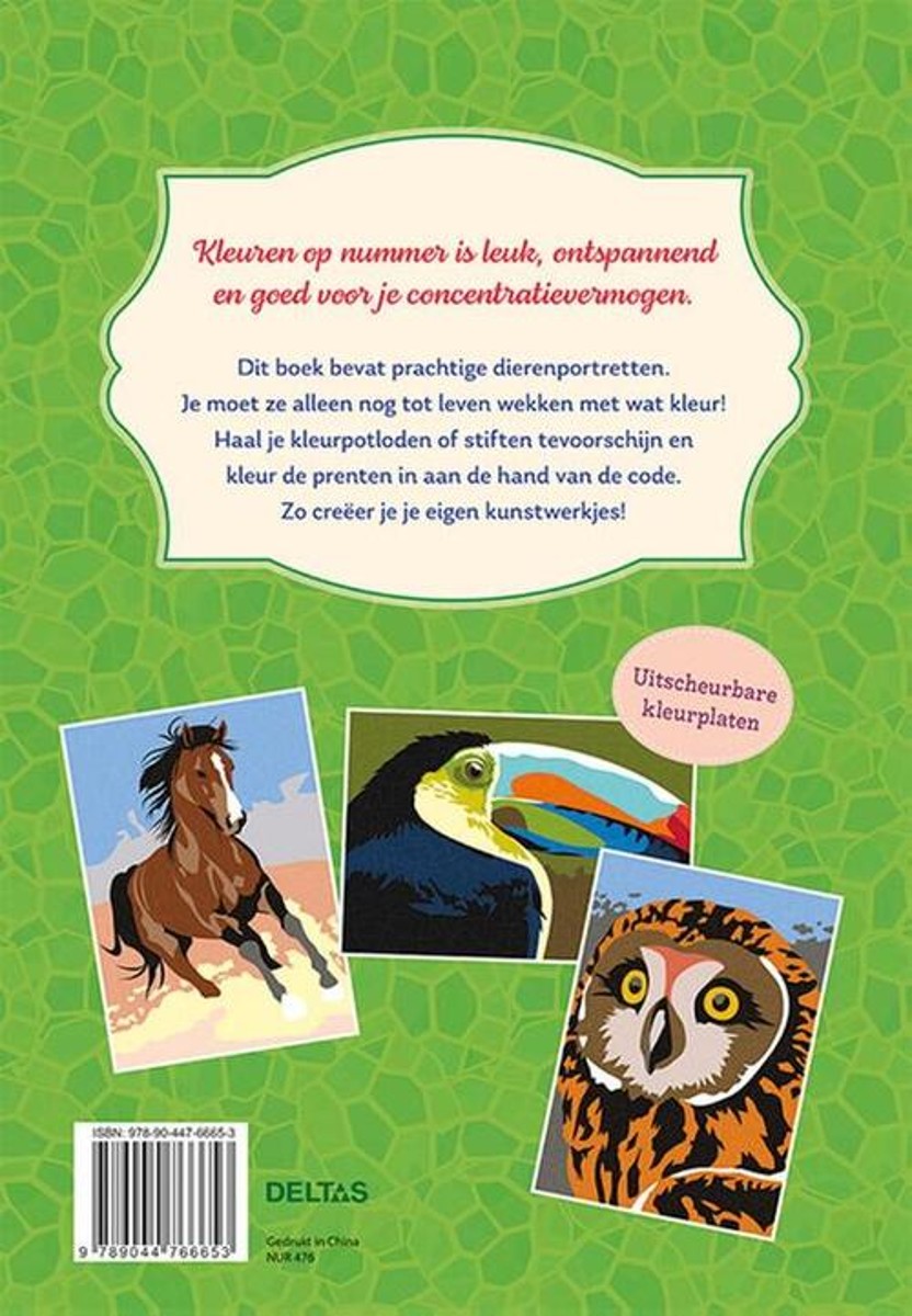 Kleurboek - Kleuren op nummer - Dierenwereld