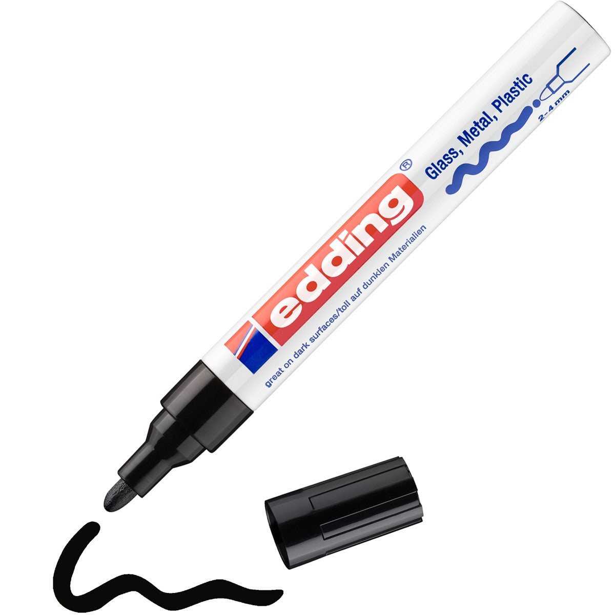 edding 750 lakmarker - glans - 2 tot 4 mm - zwart