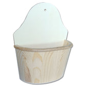 Houten bloempot voor aan de wand