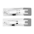 haarspeld rechthoek 8 cm - 2 stuks  zilverkleurig