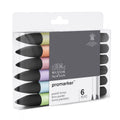 Winsor & Newton Promarker - 6 stuks - pastel tones