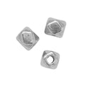 Spacers - 50 stuks - zilverkleurige facet