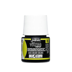 Glasverf - 45 ml - glans - zwart