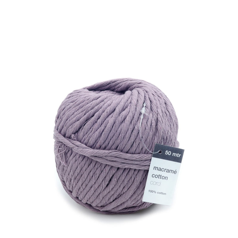 Macramé koord - 5 mm - 50 meter - paars