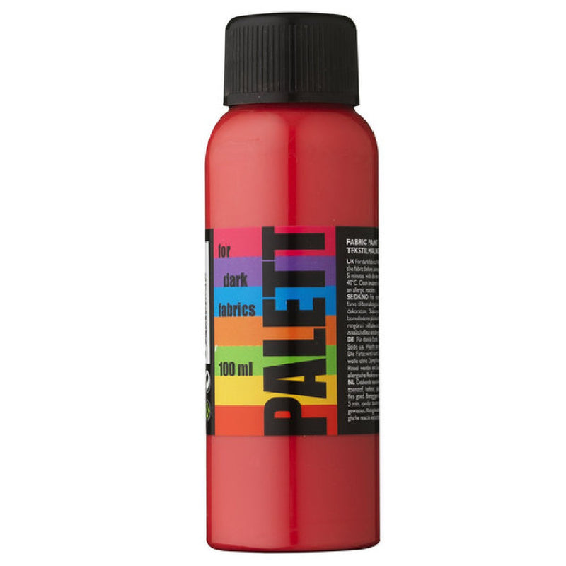 Palett textielverf - donkere stoffen - 100 ml - rood