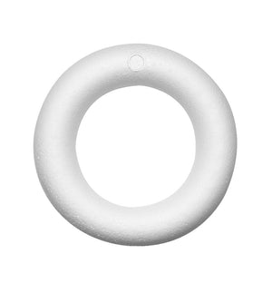 Piepschuim ring met platte kant - 12 cm