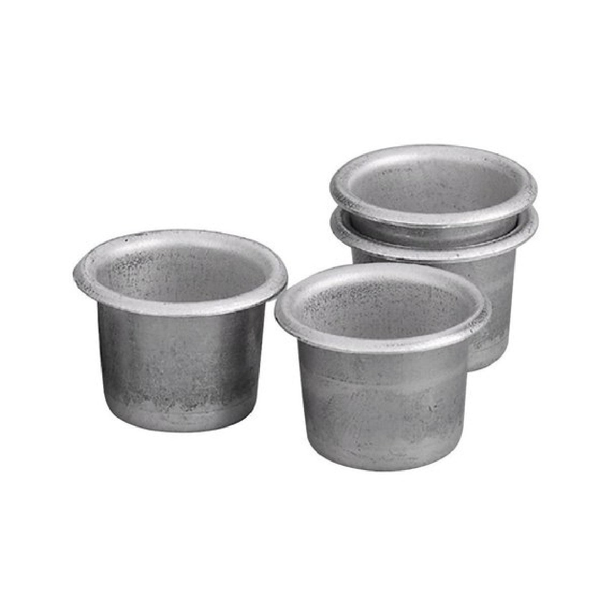 Kaarsenhouders - 23 mm - 10 stuks - zilverkleurig