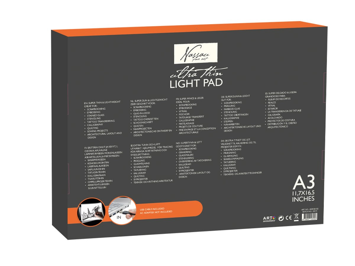 Lichtpad LED Ultra Thin met 3 standen - A3