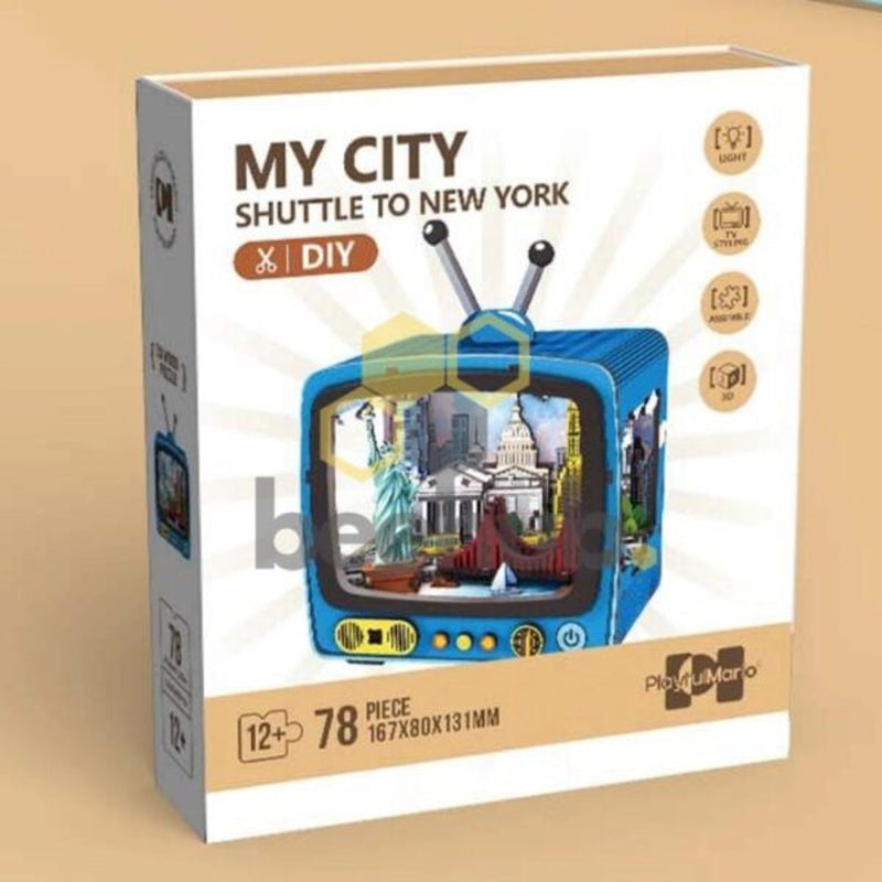 My City Urban Television - houten 3D puzzel - shuttle to New York