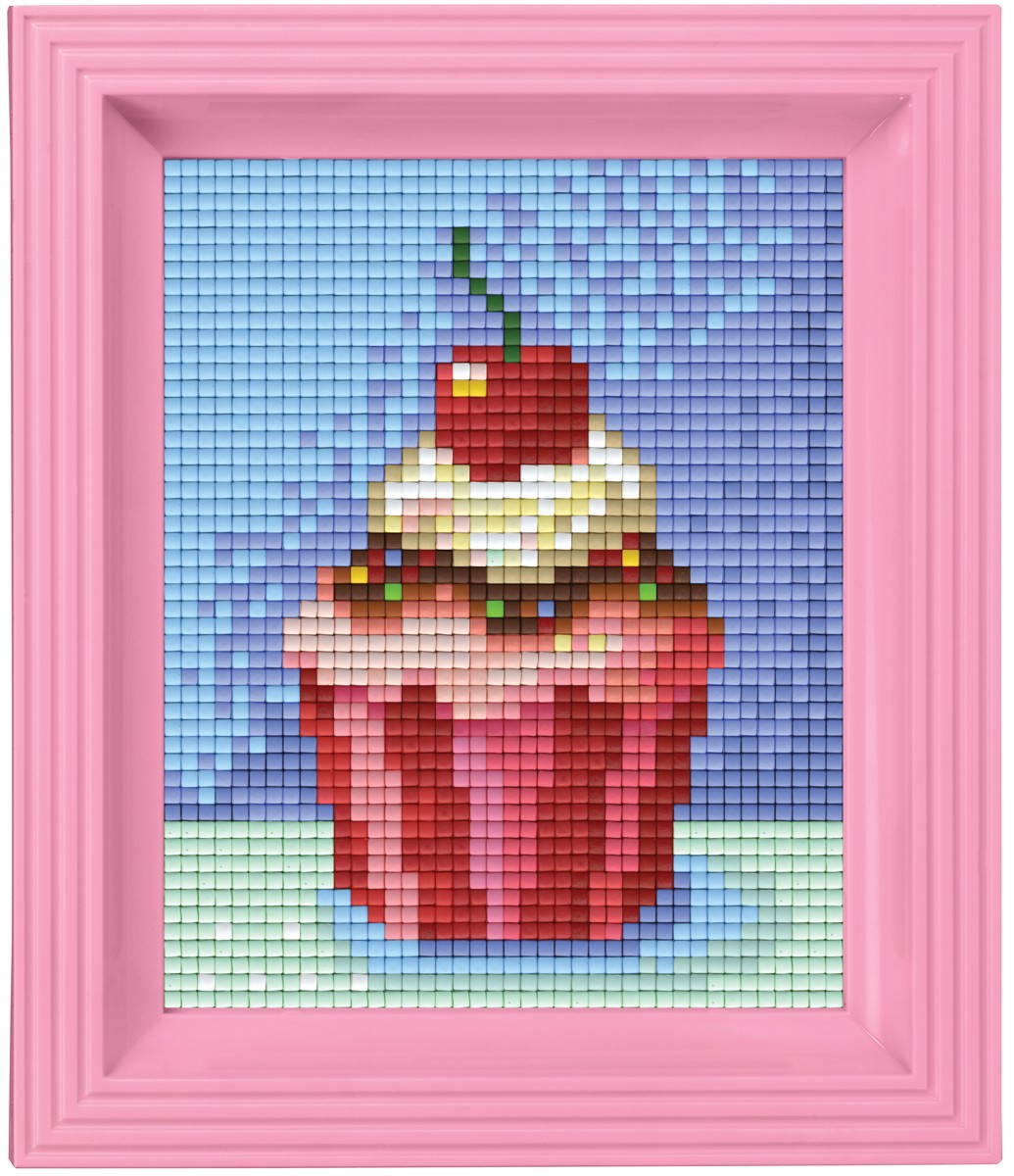 Pixelhobby set met lijst - cupcake