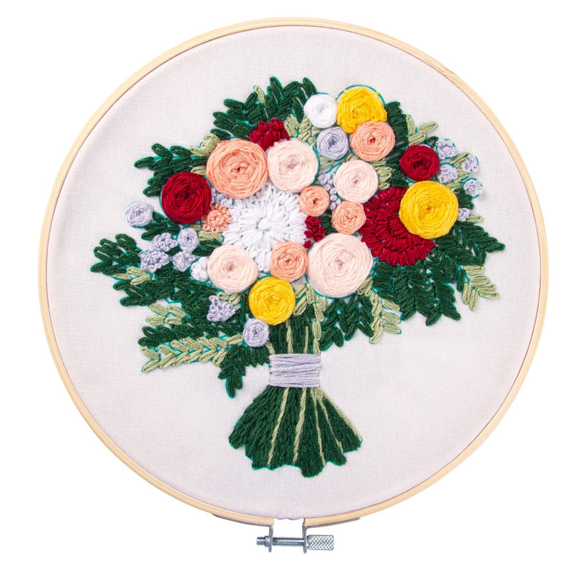 Borduurpakket - 21 cm - veldboeket