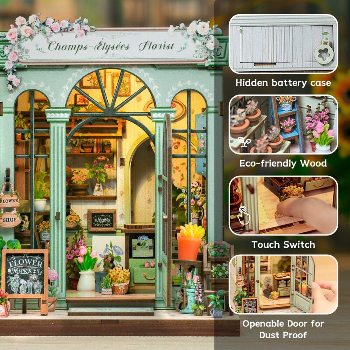 Cutebee miniatuur DIY kit - Champs-Élysées florist