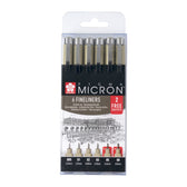 Sakura Pigma Micron fineliners - 4 + 2 gratis