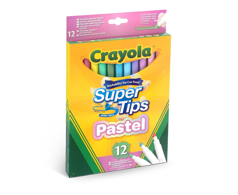 Crayola Supertips - 12 stuks - pastel