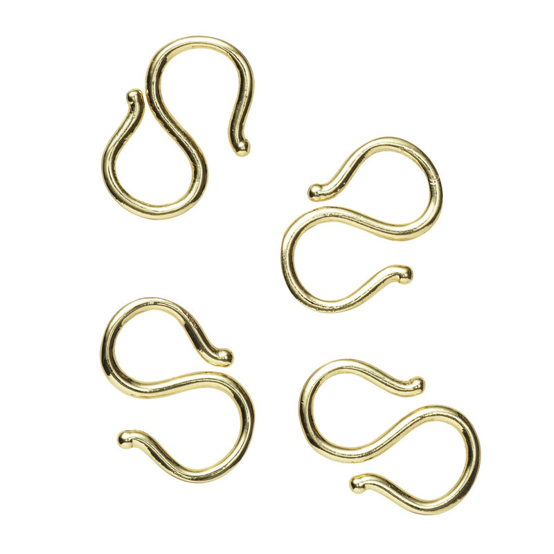 Haaksluiting - 9K verguld - 12 mm - 4 stuks