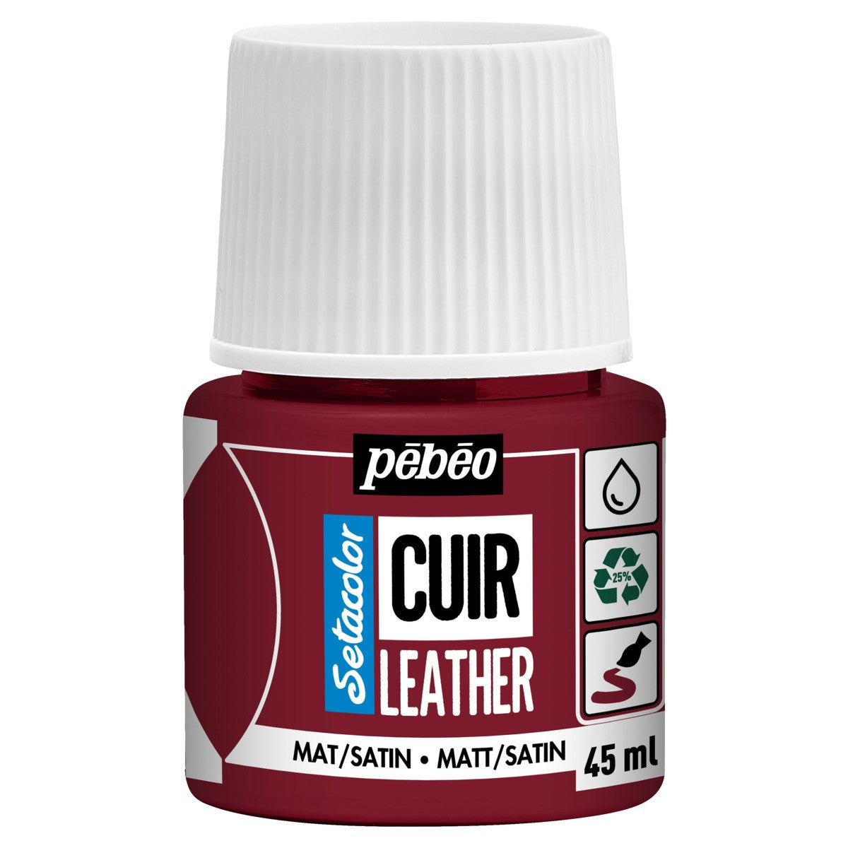 Leerverf - 45 ml - donkerrood