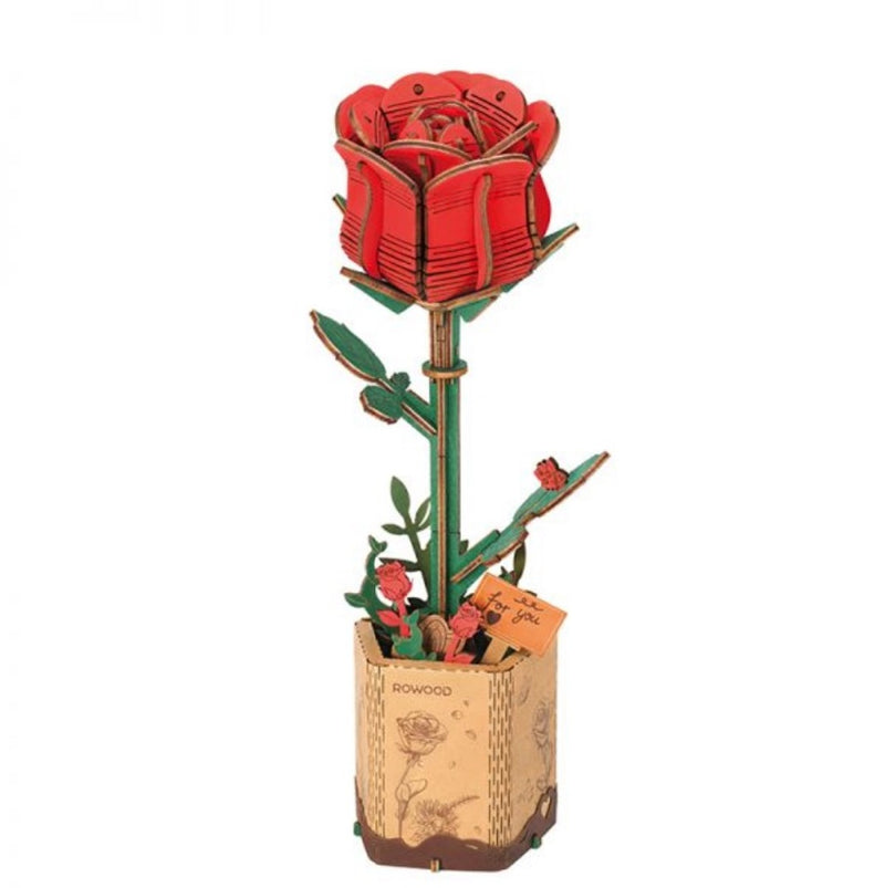 Robotime houten 3D puzzel - Red Rose