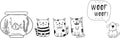 Securit window stencils - 3 x A3 - Pets