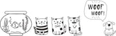 Securit window stencils - 3 x A3 - Pets
