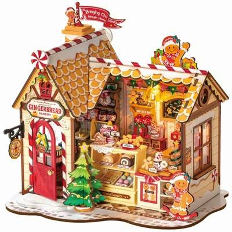 Robotime houten 3D puzzel - Gingerbread House