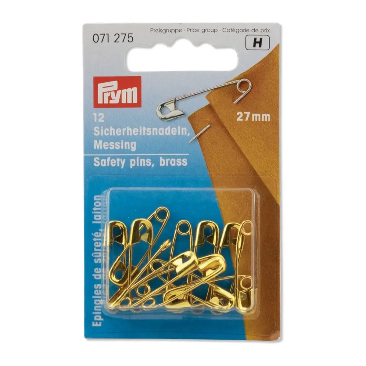 Prym veiligheidsspelden - 27 mm - 12 stuks - messing