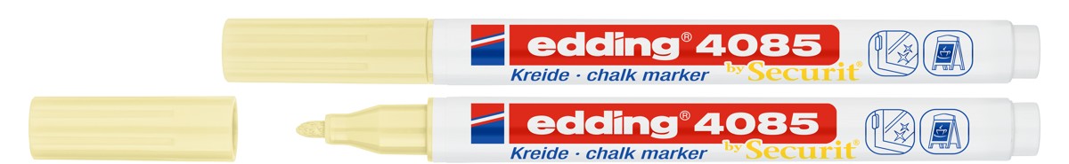edding 4085 chalk marker - 1 tot 2 mm - pastel geel