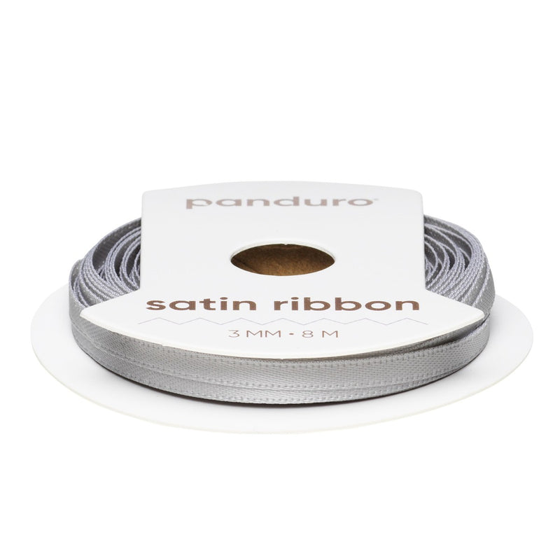 Satijnlint - 3 mm - lichtgrijs